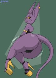 1boy beerus big_ass big_ass_(male) big_butt dragon_ball_super feline femboy gay high_heels male panties thetyrant thick_thighs