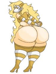 big_ass blonde_hair bubble_butt doopie doopkaboom_(artist) everest_(doopie) fat_ass femboy gay heels huge_ass hyper hyper_ass long_hair long_sleeves mask masked_male oc original_character solo tagme thighhighs thong twink