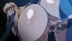 1male animated ass bent_over bouncing_breasts breasts censored female from_behind huge_breasts hypnosis kyonyuu_reijou_mc_gakuen mind_control nipples school_uniform sex