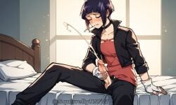 ai_generated boku_no_hero_academia cumshot futanari kyoka_jiro masturbation my_hero_academia penis