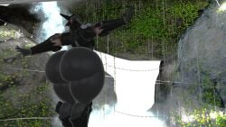 1boy 1futa 1girls 3d 3d_(artwork) ambiguous_gender anthro anthrofied ass_focus big_ass big_thighs black_body blade_wolf claws fagottini31 female female_only futa_only futanari huge_ass huge_thighs machine male male_only metal_gear robot solo thick_thighs wide_hips