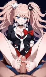 ai_generated cum danganronpa dominant_female footjob junko_enoshima