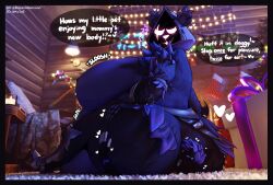 anthro aroused_face ass barely_visible_nipples belly big_belly big_breasts big_butt big_dom_small_sub bizzareraccoon breasts cabin christmas christmas_decorations christmas_lights christmas_tree dominant dominant_female duo enjoying epic_games facesitting female female_pred fortnite fortnite:_battle_royale heart_symbol hearts_around_head hi_res holidays hood huge_breasts implied_musk implied_sniffing kc_(kingcreep105) kingcreep105 male male/female nipples obese obese_anthro obese_female overweight overweight_anthro overweight_female periwinkle_fur plant post_vore_weight_gain purple_body raven_team_leader rocking rumbling_stomach sitting_on_another size_difference sloshing_breasts teasing tree weight_gain