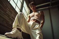1boy ai ai_generated bulge bulge_through_clothing bulge_under_clothes male male_only realistic