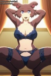 ai_generated beastars big_breasts breasts canine cleavage cocktail_dress dress female furry garter_belt garter_straps huge_breasts juno_(beastars) large_breasts lingerie seductive stockings wolf wolf_ears wolf_girl wolf_tail yiff