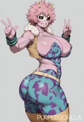 ai_generated ashido_mina huge_ass huge_breasts my_hero_academia nsfw purplegorilla