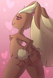 2017 anus ass blush breasts butt_grab digital_media_(artwork) female female_focus female_only fur furry furry_only hand_on_ass heart hi_res looking_at_viewer looking_back lopunny mammal naked nintendo nude pokémon_(species) pokemon pokemon_(species) presenting presenting_anus presenting_hindquarters presenting_pussy pussy rear_view seductive side_boob sideboob smile solo_female solo_focus tail video_games zucchininutbread