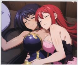 2females 2girls 2women ai_generated akeno_himejima girl_on_girl high_school_dxd lesbian_couple lovers rias_gremory yuri yuri yuri