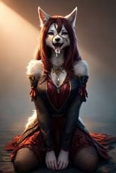 ai_generated clothed_female cum_in_mouth furry gypsy tagme