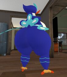 big_ass big_breasts breasts bubble_butt female ferialexonar furry huge_ass huge_breasts pokemon pokemon_(species) quaquaval tagme thick_thighs wide_hips