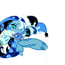 blue_skin cookie cookie_run cookie_run_cock_edit cookie_run_kingdom glowing_cum jester sensua_arts shadow_milk_cookie