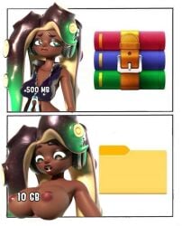 breast_expansion decompressed_file_meme female goonsquid growth marina_(splatoon) marina_(wo262) meme solo splatoon wo262_(3d_model_style)