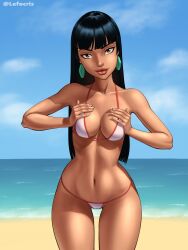 1girls adult adult_female armpits bare_armpits bare_arms bare_belly bare_chest bare_hands bare_hips bare_legs bare_midriff bare_navel bare_shoulders bare_skin bare_thighs beach belly belly_button black_hair black_hair_female blue_sky blunt_bangs breast_squeeze breasts brown-skinned_female brown_eyes brown_eyes_female brown_skin brown_skinned_female busty busty_female busty_girl chel_(the_road_to_el_dorado) cleavage closed_mouth_smile clouds coast collarbone curvaceous curvaceous_body curvaceous_female curvaceous_figure curvaceous_hips curvy curvy_body curvy_female curvy_figure curvy_hips day daylight daytime digital digital_art digital_drawing digital_drawing_(artwork) digital_media digital_media_(artwork) earrings elbows exposed_armpits exposed_arms exposed_belly exposed_chest exposed_hips exposed_legs exposed_midriff exposed_navel exposed_shoulders exposed_skin exposed_thighs female female_focus female_only fingernails fingers groin half_naked half_nude high_resolution highres horizon hourglass_figure inguinal_crease inguinal_ligament lean_figure lefocris linea_alba lips long_hair looking_at_viewer mature mature_female medium_breasts midriff naked naked_female naked_woman narrow_waist navel nude nude_female nudity ocean outdoor outdoor_nudity outdoors outside partially_exposed_vulva partially_visible_vulva pushing_breasts_together pushing_breasts_up ribs sand sea seaside semi_nude shoulders sky slender_body slender_waist slim_waist smile smiley_face smiling smiling_at_viewer smirk solo south_american squeezing_breast squeezing_breasts squeezing_breasts_together squeezing_own_breasts standing stomach the_road_to_el_dorado thick_thighs thigh_gap thighs upper_body wide_hips