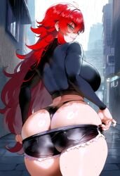 ai_generated ass ass_focus back_view bare_ass big_ass big_breasts big_butt big_thighs dijiai focus from_behind from_behind_position high_school_dxd hourglass_figure looking_at_viewer looking_back nsfw rias_gremory round_ass round_butt thick thick_ass thick_butt thick_legs thick_thighs thighs undressing wide_hips