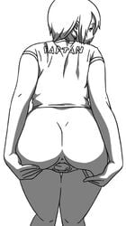 anus ass english female looking_back lowres manyakis original sex short_sleeves sketch spread_ass tagme white_background