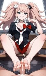 ai_generated cum danganronpa dominant_female footjob junko_enoshima