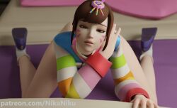 3d 3d_(artwork) 3d_animation 3d_model ass big_ass blender blush breasts brown_eyes brown_hair curvy d.va female girl girly hot_girl huge_ass jewelry kneeling laying_down light_skin lips lipstick long_hair looking_at_viewer necklace nikaniku open_legs outfit overwatch overwatch_2 skinny spread_legs spreading white_body