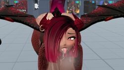 3d dildo_in_ass dragon_humanoid futanari kegorlyyri massive_breasts massive_dildo red_eyes red_hair vrchat vrchat_avatar vrchat_model