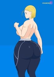 1girls as ass big_ass big_breasts blonde_female blonde_hair breasts cammy_white cammy_white_(street_fighter_6) capcom huge_ass huge_breasts large_ass large_breasts light-skinned_female light_skin looking_back mancoz15 mature mature_female solo solo_female street_fighter street_fighter_6 topless yoga_pants