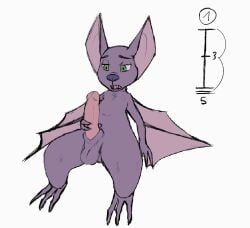 animal_genitalia animated anthro balls bat doofwuff genitals green_eyes lying male mammal masturbation on_back open_mouth penis purple_body sheath short_playtime simple_background solo unfinished white_background wings