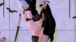 1boy 1girls 3d agged animated ball_gag blindfold bondage bouncing_breasts bound breasts chains exga female gag gagged gif leg_up mostly_nude nier nier:_automata nipples penis pussy red_ball_gag restrained source_filmmaker spread_legs sword thighhighs vaginal_penetration yorha_2b yorha_9s