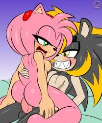 absurd_res accessory afrosoricid amy_rose anthro anus ass bed bed_sheet bedding black_body black_fur breasts canon_x_oc clenched_teeth duo eulipotyphlan fan_character female fur furniture genitals girl_on_top green_eyes hair hair_accessory half-closed_eyes hedgehog hi_res leg_grab looking_at_another looking_pleasured male male/female mammal multicolored_body multicolored_fur narrowed_eyes nipples nude nude_anthro on_bed on_top open_mouth penetration penis pink_body pink_fur pink_hair pink_penis scar sega sharp_teeth sirjzau small_breasts sonic_(series) sonic_the_hedgehog_(series) teeth tenrec thigh_grab tongue tongue_out uncensored vaginal_penetration yellow_body yellow_eyes yellow_fur zau_the_tenrec