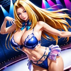 1girls ai_generated arms artist_request bare_shoulders belly blonde_hair blue_background blue_bow blue_bra blue_collar blue_eyes blue_latex blue_panties blue_ribbon blue_skirt blue_straps blue_trim blush bow bow_bra bow_collar bow_panties bra breasts cameltoe cleavage collar collarbone covered_erect_nipples creatures_(company) erect_nipples erect_nipples_under_bra erect_nipples_under_clothes eyebrows eyelashes female_focus game_freak gen_1_pokemon highres jynx large_breasts latex latex_lingerie latex_panties latex_underwear legs legs_together light-skinned_female lingerie long_arms long_eyelashes long_hair long_legs navel nintendo personification pink_background pink_trim pixiv pixiv_commission pixiv_link png png_file pokemon pokemon_(creature) pokemon_(species) ribbon ribbon_bra ribbon_panties see-through see-through_clothing see-through_skirt sideboob skirt_panties sole_female solo solo_focus spot_light stage standing straps strut thick_arms thick_eyebrows thick_eyelashes thick_thighs thighs underwear very_long_hair white_latex white_trim wide_hips