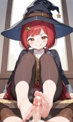 ai_generated censored cum danganronpa_v3 dominant_female footjob yumeno_himiko