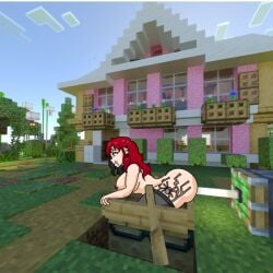 big_ass big_breasts dildo end_rod enderman goth goth_girl jazzryn minecraft solo