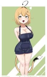 blonde_hair blush cleavage conductor_hat conductor_uniform dooby3d elov_kam gloves goggles green_eyes heart huge_breasts indie_virtual_youtuber jerboa jerboa_humanoid looking_at_viewer no_bra no_bra_under_clothes open_mouth sideboob simple_background steam tail tongue virtual_youtuber