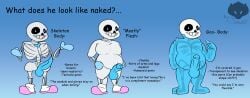 anthro balls bone digital_media_(artwork) erection genitals goo_creature male monster nude penis rib_cage sans_(undertale) simple_background skeleton smile solo tentacle text undertale undertale_(series) white_body wolfbaloo