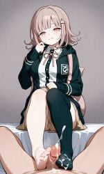 ai_generated cum danganronpa_2:_goodbye_despair dominant_female footjob nanami_chiaki