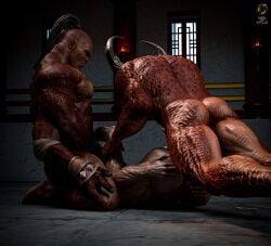 3boys ass big_penis dick fuck_and_suck general_shao goro johnny_cage men_of_atlus monster_boy mortal_kombat mortal_kombat_1_(2023) penis shao_kahn sucking_penis