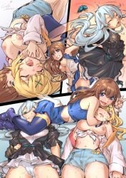 3girls breasts catfight competitive hololive hololive_gen_0 hololive_japan hoshikawa_sara jelly_shrimp large_breasts multiple_girls nijisanji nipples sexfight strangling tagme tokino_sora virtual_youtuber yukishiro_mahiro