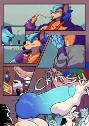 absurd_res alternate_form animal_genitalia anthro areola balls big_areola big_balls big_muscles big_nipples big_pecs big_penis bodily_fluids canid canine canis comic cum deity digital_drawing_(artwork) digital_media_(artwork) dragon ejaculation fur genital_fluids genitals glory_hole group hair hi_res huge_areola huge_balls huge_muscles huge_nipples huge_pecs huge_thighs hybrid hyper hyper_balls hyper_genitalia large_group lewdoverich long_tail male male_anthro mammal multi_tail multicolored_body multicolored_fur muscular muscular_anthro muscular_arms muscular_legs muscular_male muscular_thighs mythological_creature mythological_scalie mythology nipples nude orgasm party pecs penis scalie sheath soules soules_(character) tail tattoo thick_thighs transformation wolf