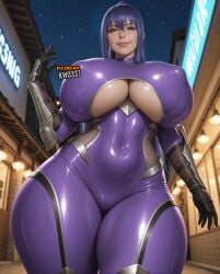 1female 1girls ai_generated akiyama_rinko big_breasts female kw0337 rinko_akiyama solo solo_female taimanin_(series)