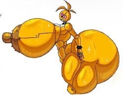 animatronic breasts edit female five_nights_at_freddy's five_nights_at_freddy's_2 fnaf fnaf_2 huge_ass huge_breasts massive_ass massive_breasts robot_girl smile smiling solo toy_chica_(fnaf) varix