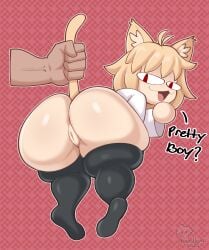1boy anus ass big_ass big_thighs bottomless bottomless_female cat_ears cat_tail catgirl fat_ass fate_(series) female gigantic_ass huge_ass huge_thighs large_ass large_thighs male massive_ass mehdrawings neco-arc pussy thick_thighs thighs wide_hips