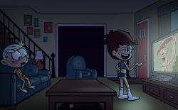 1girls ass ass_focus brother brother_and_sister erection incest lincoln_loud luna_loud nickelodeon sister the_loud_house underratedhero