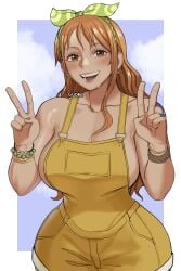1girls big_breasts blush blushing_at_viewer breasts clothing curvaceous curvy curvy_female female female_focus female_only gud0c hi_res highres huge_breasts large_breasts light-skinned_female light_skin long_hair looking_at_viewer nami_(one_piece) one_piece one_piece_film_stampede slim_waist smile smiling smiling_at_viewer solo solo_focus thick_thighs thighs wide_hips