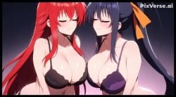 2girls ai_generated akeno_himejima female high_school_dxd lesbian_couple lesbian_domination lesbian_focus lesbian_kiss lesbian_sex rias_gremory tagme video yuri