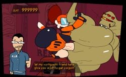 alien anal anal_sex animated anthro ass balls big_balls big_butt big_penis canid canine eyewear fox fur genitals glasses group half-life_2 human male male/male mammal orange_body orange_fur penetration penis short_playtime superiorfox vortigaunt