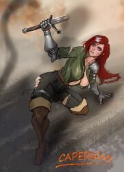 altus_plateau big_breasts broken_armor broken_weapon capernian elden_ring fear imminent_rape imminent_sex impending_sex instant_loss minyerva nice_ass nip_slip oc red_hair ripped_clothing ripped_clothing ripped_pants scared shocked tentacle thick_ass thick_thighs thigh_high_boots tight_pants