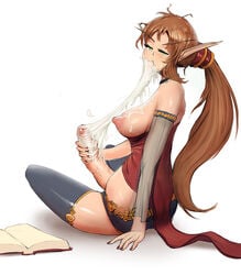 1futa areolae big_penis blonde_hair blood_elf breasts cum cum_in_mouth cum_in_own_mouth cum_inside elf erection futa_only futanari intersex lewdua masturbation nearie nipples penis solo solo_futa world_of_warcraft