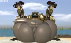 beach bt-7274 huge_ass jockstrap_removed josh-u4 machine mecha presenting_hindquarters titanfall yoga_mat
