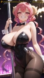1girls 2025 ai ai_assisted ai_generated anime anime_style artist_name breasts bunny_ears bunny_girl bunnysuit dragon_girl dragon_horns dreamyan_ai female hi_res high_quality high_resolution highres horns huge_breasts ilulu_(dragon_maid) ilulu_(maidragon) kobayashi-san_chi_no_maidragon leotard pantyhose patreon pink_eyes pink_hair pole pole_dancing seductive seductive_eyes seductive_look seductive_pose seductive_smile sharp_teeth slit_pupils smile smiling smiling_at_viewer solo stripper_pole thick_ass thick_thighs thighs tight_clothing tight_fit uncensored