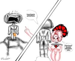 astro_duchess_(skibidi_toilet) chibi danionebyall53_(artist) duchess skibidi_toilet talking watchman_of_doom_(skibidi_toilet) wip