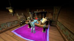 1girl 3d 3d_(artwork) ass blue_body blue_skin female nowrin orange_eyes red_hair ship source_filmmaker troll troll_(warcraft) troll_female warcraft world_of_warcraft