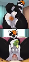 absurd_res anal anal_sex anthro anthro_on_anthro anthro_penetrated anthro_penetrating anthro_penetrating_anthro anus ass backsack balls big_butt black_body black_fur bodily_fluids canid canine canis condom cum derickk76 disembodied_penis domestic_dog duo ear_piercing ear_ring erection facial_piercing filled_condom fur gauged_ear genital_fluids genitals guiche_piercing hair hi_res humanoid_genitalia humanoid_penis jasy_(jasy) looking_at_viewer male male/male male_penetrated male_penetrating male_penetrating_male mammal nose_piercing nose_ring orange_anus orange_hair penetration penile penile_penetration penis penis_in_ass perineum piercing presenting presenting_hindquarters raised_tail ring_piercing sex sexual_barrier_device shiba_inu smile solo spitz spread_anus spread_butt spreading tail wearing_condom