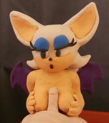 3d 3d_model clay clay_(medium) female lewsklay mobian mobian_(species) mobian_bat paizuri rouge_the_bat sega sonic_(series) sonic_adventure_2 sonic_the_hedgehog_(series) toy_(medium) traditional_media_(artwork)